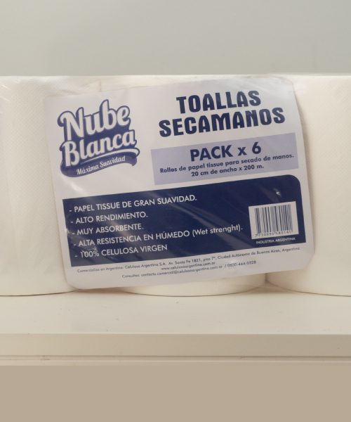 Toallas Seca Manos Nube Blanca