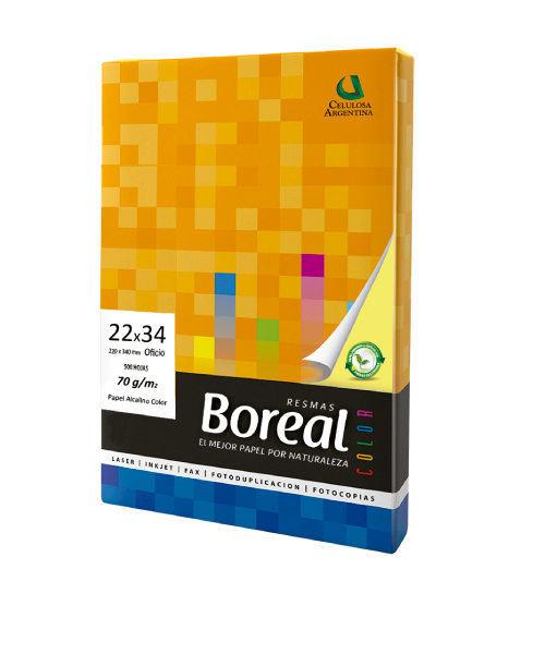 Resma Boreal 22x34 Amarillo 70grs