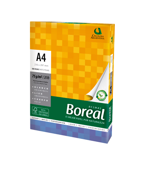 Resma Boreal A4 75 grs