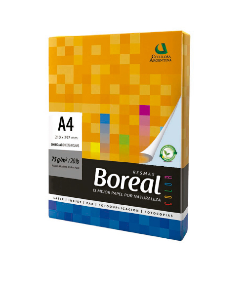 Resma Boreal A4 Azul 75 grs